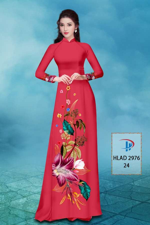 Vải Áo Dài Hoa In 3D AD HLAD2976 57